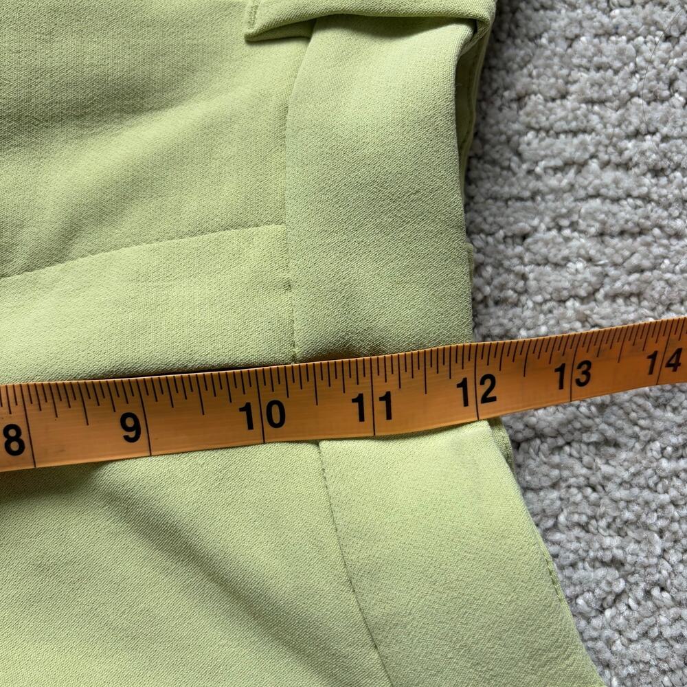Abercrombie & Fitch Crepe Tailored Ultra Wide Leg Pants Size 28 Lime Green - Picture 11 of 12